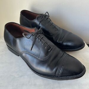 ALLEN EDMONDS USA Mens Black Dress Shoes Leather Cap Toe Oxfords 10.5